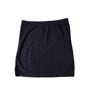 VTG Jeri Marque Womens Dark Purple Floral Jacquard Mini Skirt Small USA Grunge